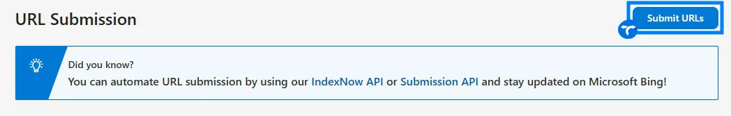 빙 URL 대량 제출 방법 2